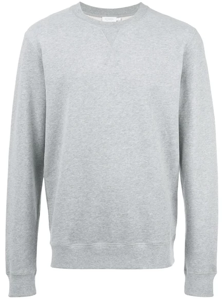 Однотонная толстовка с круглым вырезом Sunspel  grey