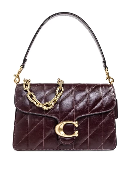 Сумка через плечо с цепочкой Coach Tabby red