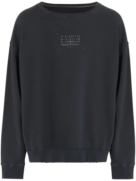 Свитер с рисунком из цифр от Maison Margiela  black