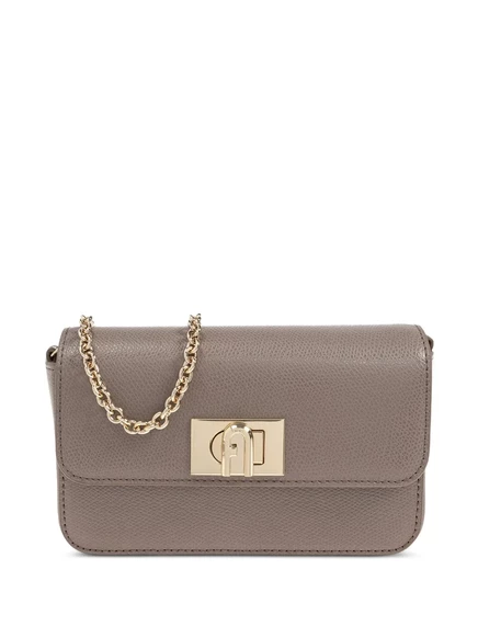 Кожаная сумка через плечо Furla Furla 1927 grey