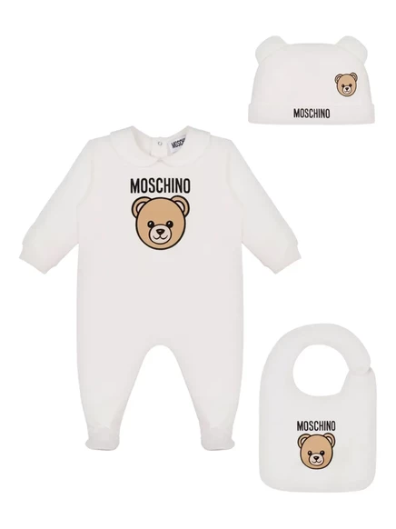 Детский комплект боди Moschino Kids, 3 шт., белые
