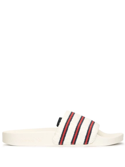 трикотажные слипоны adidas Adilette на шнуровке white