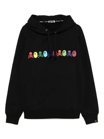 Мужское худи Mastermind Japan x Bape с логотипом, черное