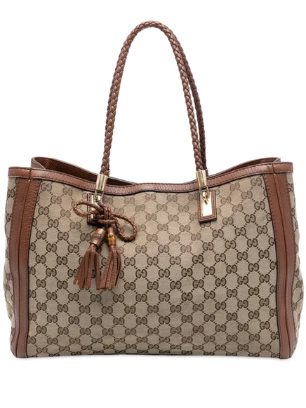 Женская сумка-тоут Gucci Bella GG, коричневая