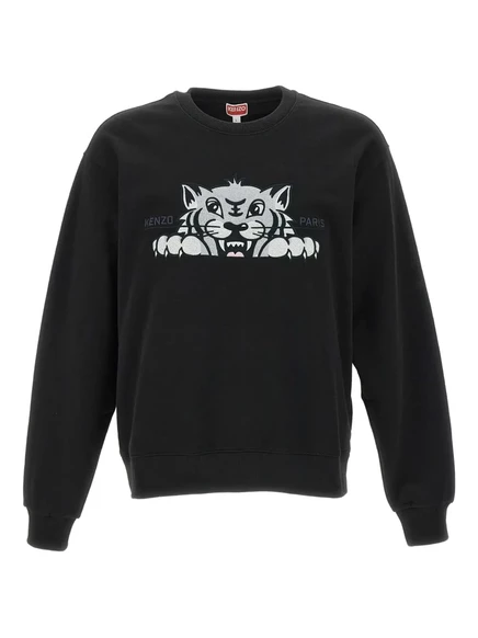 Толстовка с принтом счастливого тигра от Kenzo black