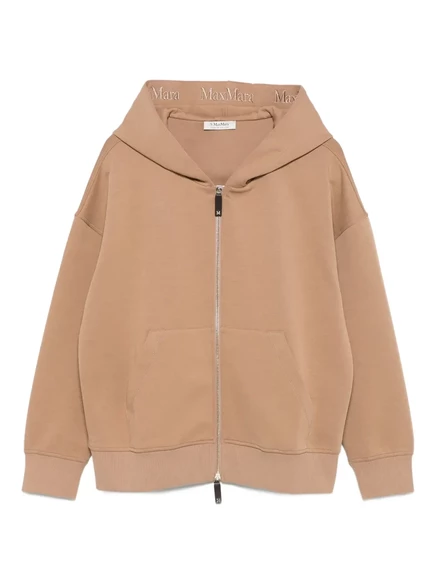 Женское худи S. Max Mara на молнии, коричневое
