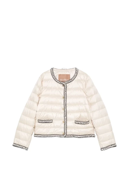Женская стеганая куртка Max Mara на пуговицах, бежевая