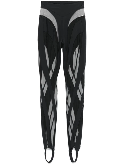 Женские леггинсы Mugler Spiral, черные