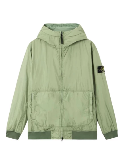 Куртка с нашивкой на молнии с логотипом Stone Island green
