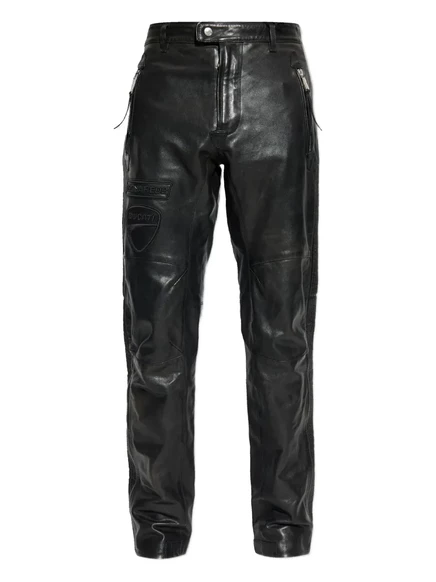 Мужские кожаные брюки DSquared2 x Ducati, черные