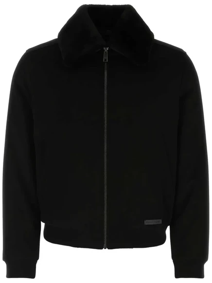Кашемировая куртка-бомбер Prada  black