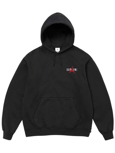 Мужское худи Supreme x Jordan с логотипом, черное