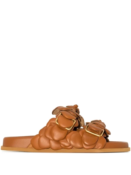 Женские босоножки Valentino Garavani Rose, коричневые