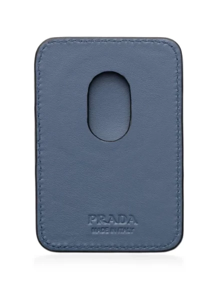 Мужская визитница Prada из кожи Saffiano, синяя