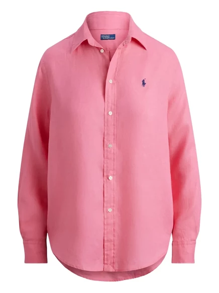 Льняная рубашка Polo Ralph Lauren Polo Pony pink