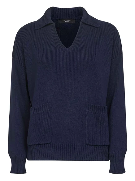 Женский свитер Weekend Max Mara с карманами, синий