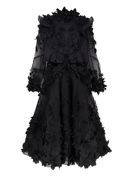 Женское макси-платье Zimmermann Hypnotic Applique, черное