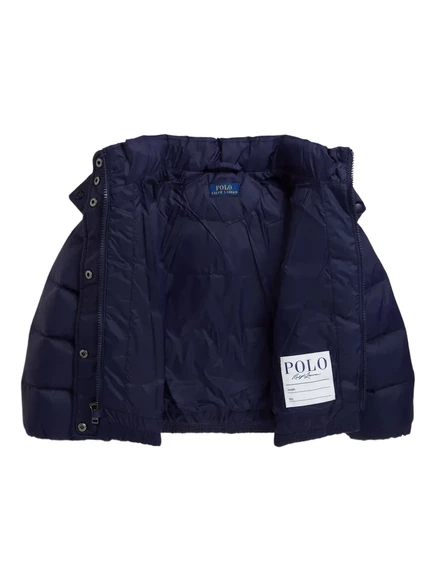 Пуховик для девочек Polo Ralph Lauren Kids стеганый, синий