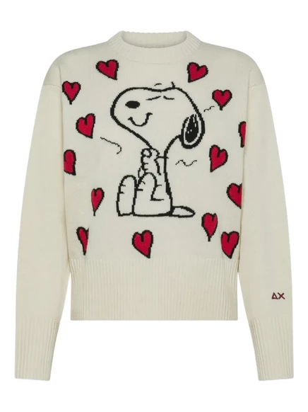 Свитер Sun68 x Peanuts white