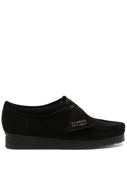 Женские лоферы Clarks Wallabee замшевые, черные