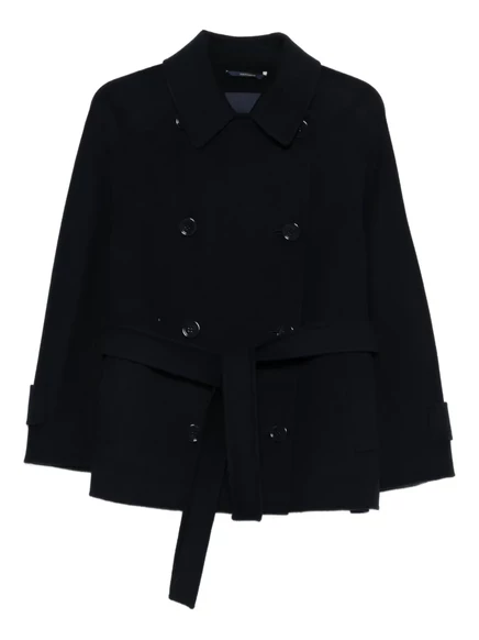 Женское двубортное пальто S. Max Mara Louise, черное