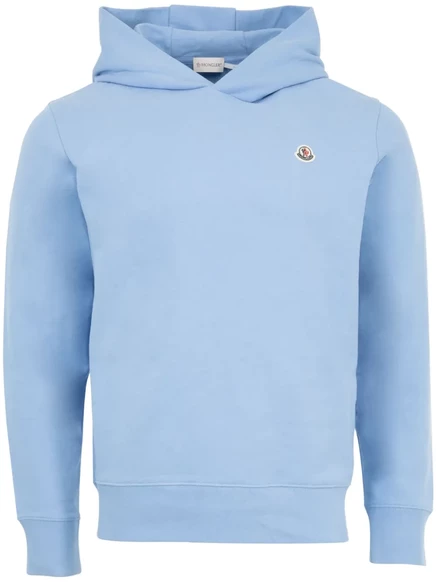 Толстовка с капюшоном Moncler с аппликацией blue
