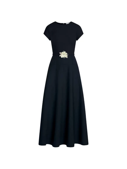 Женское платье Oscar de la Renta цветочное, синее