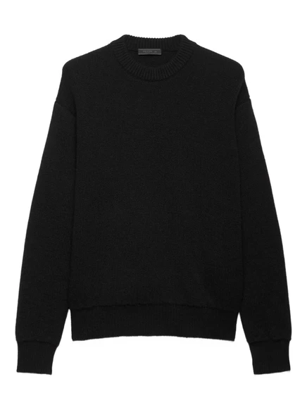 Кашемировый свитер с круглым вырезом от Prada black