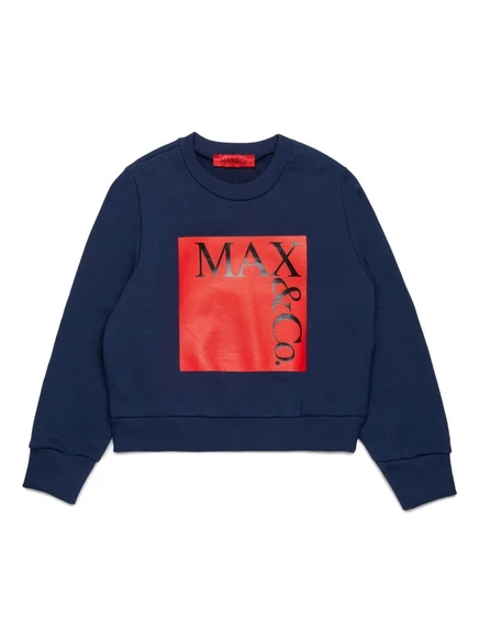 Детская толстовка MAX&Co. Kids с логотипом, синяя