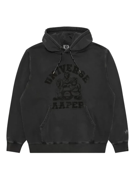 Мужская худи AAPE by A Bathing Ape с принтом, черная
