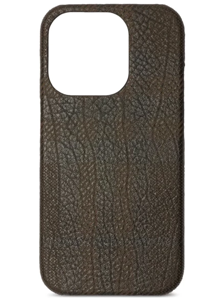 Кожаный чехол Burberry для iPhone 15 Pro в клетку от Burberry brown