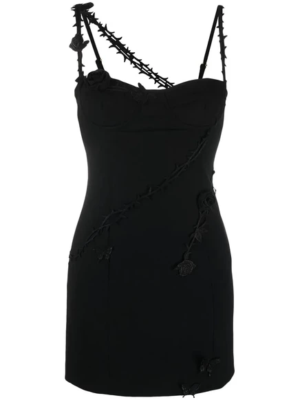 Женское мини-платье Blumarine с розами, черное