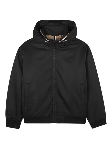 Детская куртка-бомбер BOSS Kidswear, черная