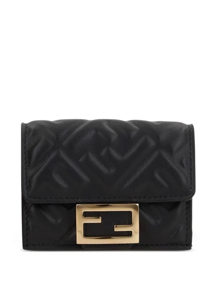 Женский кошелек Fendi с монограммой, черный