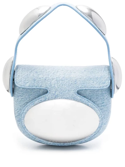 Кожаная мини-сумка Alexander Wang Dome blue