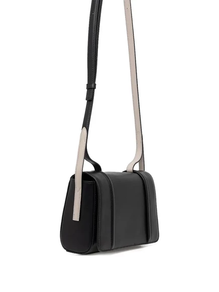 Женская сумка Furla Mini Riva S кожаная с клапаном, черная