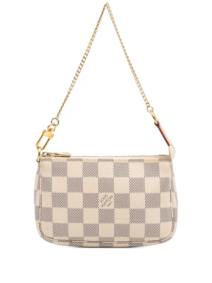 Женская сумка Louis Vuitton Pre-Owned Mini Pochette, белая
