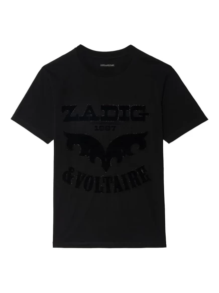 Женская футболка Zadig & Voltaire Edwin с аппликацией, черная