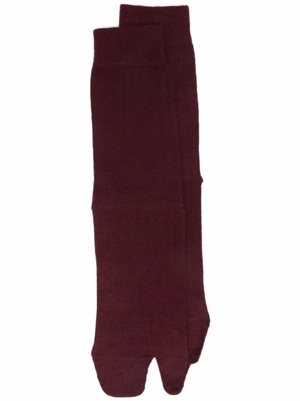 Женские гольфы Maison Margiela Tabi, бордовые