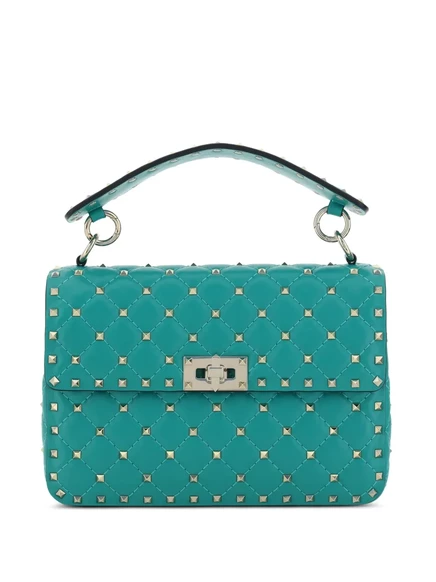 Сумка-тоут Valentino Garavani medium Rockstud Spike синего цвета