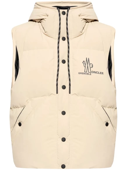 Жилет на подкладке с логотипом Moncler Grenoble neutrals