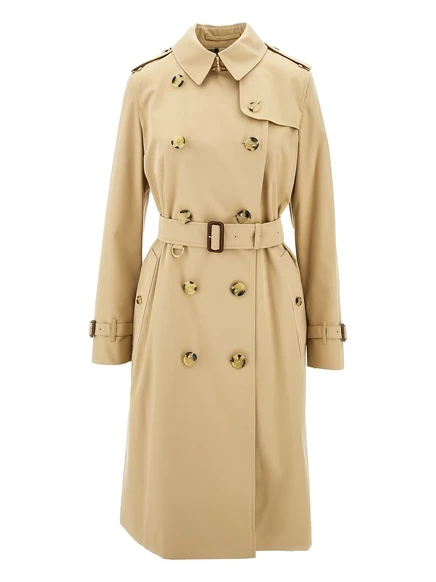 Женский тренч Burberry двубортный хлопковый, бежевый
