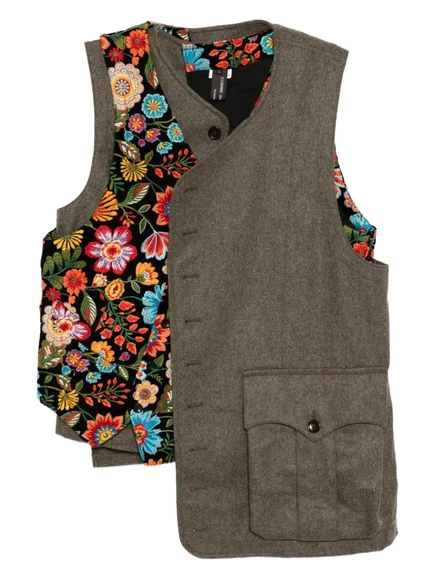 Мужской жилет Comme Des Garons Homme Plus с вышивкой, хаки