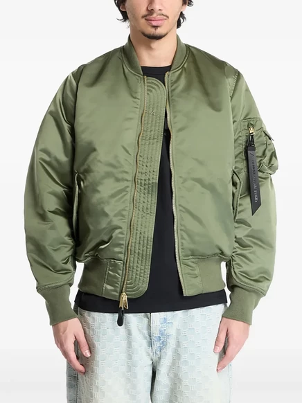 Мужская куртка-бомбер Alpha Industries на молнии, оливковая