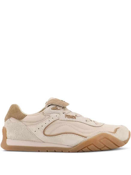 Женские кроссовки Fendi Wave Pulse тисненые, бежевые