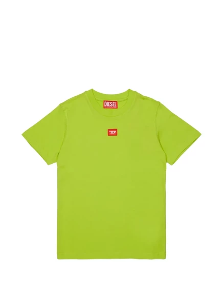 Футболка для мальчиков Diesel Kids с нашивкой, зеленая