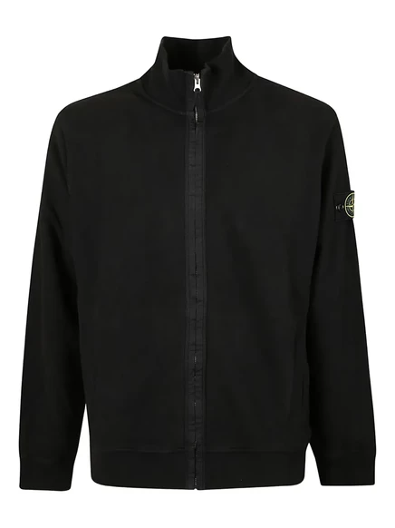 Мужской свитшот Stone Island на молнии, черный