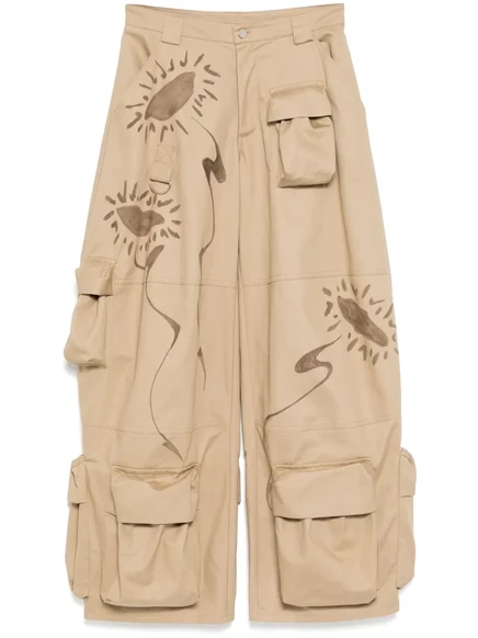Брюки-карго Collina Strada Daisy Garden neutrals
