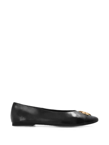 Женские балетки Tory Burch Charlie из кожи, черные