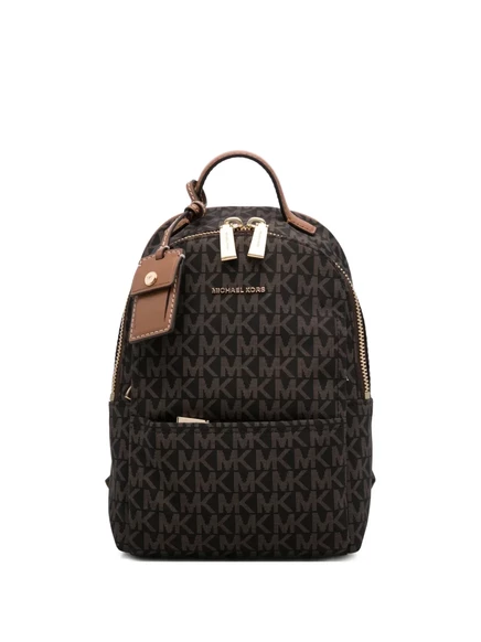 Женский рюкзак Michael Kors с монограммой, коричневый